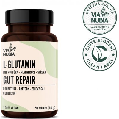Via Nubia L-Glutamin Gut Repair 90 kapslí – Hledejceny.cz