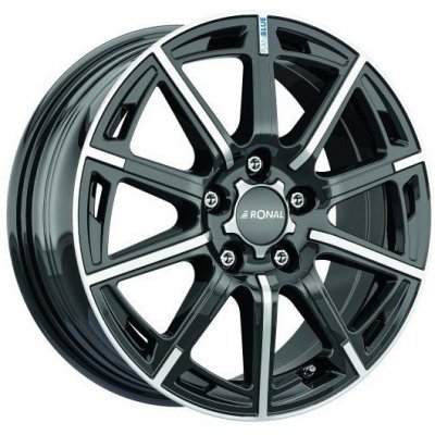 Ronal R60 6,5x16 5x112 ET45 jetblack polished blue – Sleviste.cz