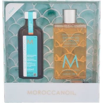 Moroccanoil Treatment Light olej na vlasy 100 ml + sprchový gel Fragrance Originale 250 ml + dávkovací pumpička dárková sada
