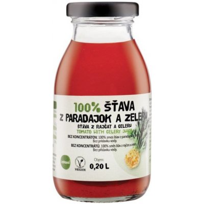 Zdravo Organic Šťáva rajče - celer 100% 200 ml