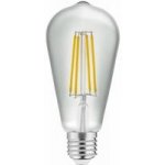 GTV LED FILAMENT, A-G, ST64, 4000K, E27, 6,0W, AC220-240V, 360°, 600lm, 52mA – Hledejceny.cz