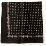 Etex bavlněný šátek černý s bílými květy – Zboží Dáma