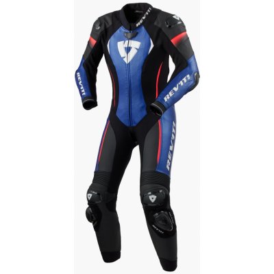 Jednodílná kombinéza Revit Xena 4 černá/modrá – Zboží Mobilmania