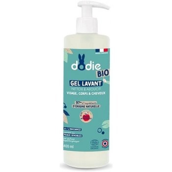 Dodie Organic Dětský mycí gel na vlasy, tělo a obličej 3v1 400 ml