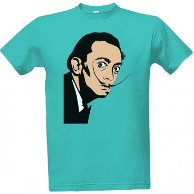 Tričko s potiskem Salvador Dalí pánské Carribean blue – Zboží Mobilmania