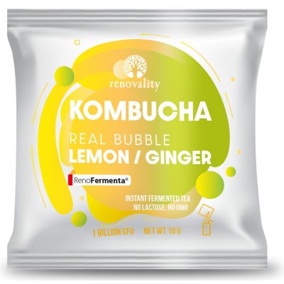 Renovality Kombucha Real Bubble Lemon Ginger 1 x 10 g – Zboží Dáma