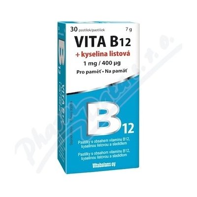Vita-B12 + kyselina listová 1mg/400mcg 30 tablet – Hledejceny.cz