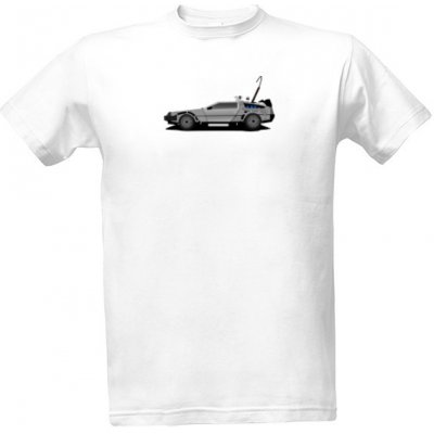 Tričko s potiskem DeLorean Návrat do budoucnosti pánské Bílá