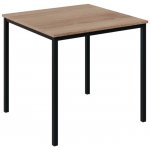 JPT 80 jídelní stůl kovová podnož černá deska 18 mm 800 x 800 mm dub bardolino – Zboží Dáma