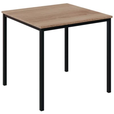 JPT 80 jídelní stůl kovová podnož černá deska 18 mm 800 x 800 mm dub bardolino – Zboží Dáma