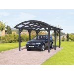 SKAN HOLZ Přístřešek na auto obloukový 376 x 541 cm břidlicově šedý – Hledejceny.cz