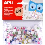 APLI Pohyblivé oči samolepicí 10 mm 5 barev 100 ks – Sleviste.cz