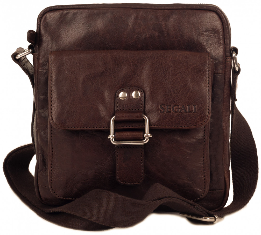 Segali pánská kožená crossbody taška 3289 Brown