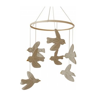 Nanami Kolotoč nad postýlku Birds Off White – Hledejceny.cz