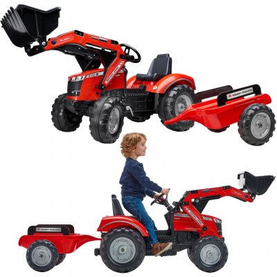 Rolly Toys Massey Ferguson Traktor šlapací s přívěsem – Sleviste.cz