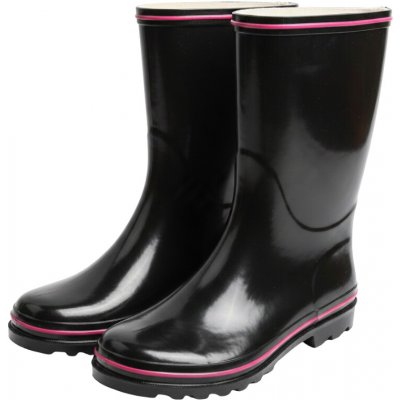 Wolf dámské holínky s růžovým pruhem Y2205A černé – Sleviste.cz