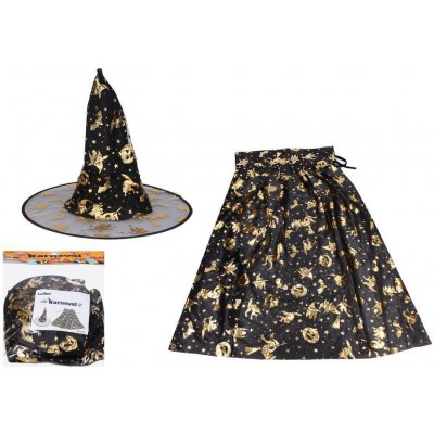 Set čarodějnice klobouk plášť – Zboží Dáma