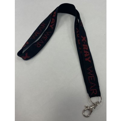 Šňůrka na krk XRAY LOGO KEYCHAIN Black/Red – Zboží Dáma