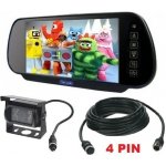 LCD do auta ve zpětném zrcátku 7" palců 4 pin + couvací kamera Truck vyhřívaná | Zboží Auto