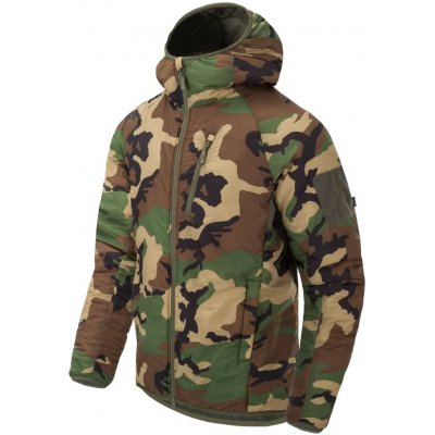 Bunda Helikon-Tex Wolfhound Climashield s kapucí US woodland – Hledejceny.cz