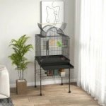 PawHut klec ocel 63 x 53 x 144 cm černá – Zboží Dáma