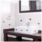 Crearreda Samolepicí dekorace barevné rybičky1 arch15 x 31 cm – Sleviste.cz