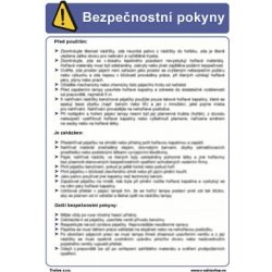 Bezpečnostní pokyny pro obsluhu soustruhu - kovo, Plast 297x210 mm  piktogram - Nejlepší Ceny.cz