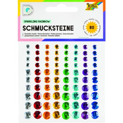 Folia Bringmann Ozdobné kamínky samolepicí 80 ks výběr barev klasický mix – Sleviste.cz