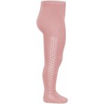 punčocháče s krásným bočním vzorem Cóndor růžové pale pink – Zboží Dáma