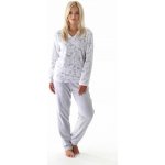 Vestis Flora teplé pyžamo 9102 šedý tisk na bílé – Zboží Mobilmania