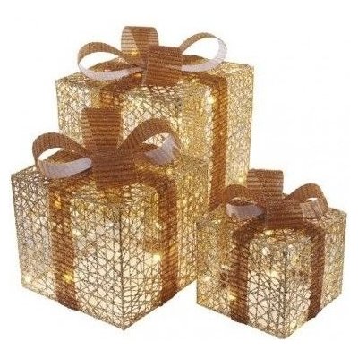 EMOS Světlo vánoční DCFC14 72LED XMAS GOLD GIFT BOX WW-svět.dárky zlaté -3ks – Hledejceny.cz