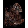 Škrábací  obrázek Royal & Langnickel Mědený škrabací obrázek Štěně s kotětem
