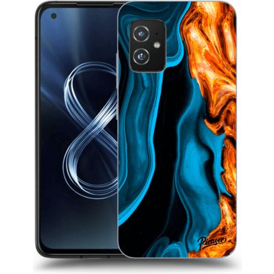 Pouzdro Picasee silikonové Asus Zenfone 8 ZS590KS - Gold blue čiré – Zbozi.Blesk.cz