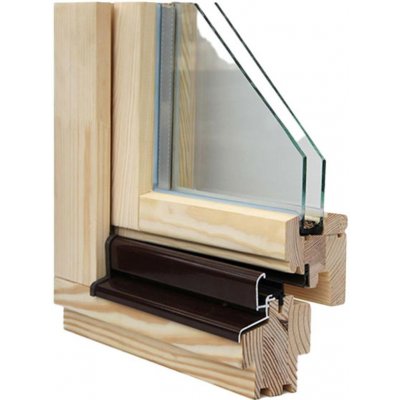 RADEX Okno dřevěné borovice EURO 68 mm 90 x 60 cm P – Zboží Mobilmania