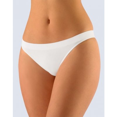 GINA dámské tanga boková úzký bok bezešvé bokové jednobarevné Bamboo Cotton 05010P bílá