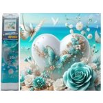 Norimpex diamantové malování Srdce s motýli 30 x 40cm – Hledejceny.cz