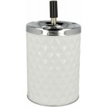 KRCZ Cigaretový popelník kovový otočný Diamant bílý 11cm – Zboží Dáma