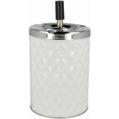 KRCZ Cigaretový popelník kovový otočný Diamant bílý 11cm – Zboží Dáma