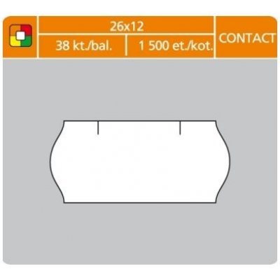 SK Label cenové etikety CONTACT - 26x12,1500 ks, bílé – Zboží Dáma