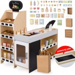 Derrson XXL dřevěný supermarket interaktivní + mega set příslušenství – Zboží Dáma