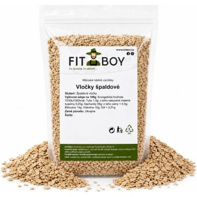 Fitboy Vločky špaldové 1 kg – Hledejceny.cz