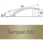 Profil team Přechodový profil Šampaň E02 41 mm 1 m – Sleviste.cz