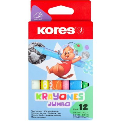 Kores Voskovky Krayones Jumbo 12 barev trojhranné – Hledejceny.cz