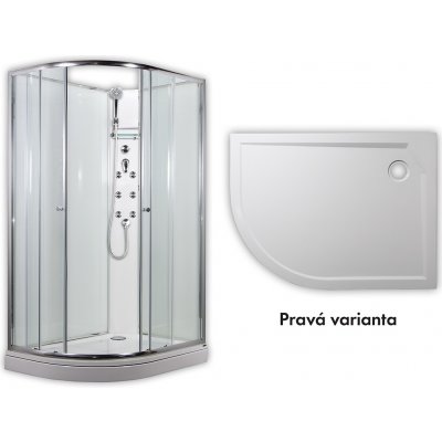 SIRIUS masážní sprchový box model 4 čiré sklo