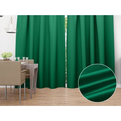 Biante Saténový závěs LUX-012 Zelený 140x220 cm – Hledejceny.cz
