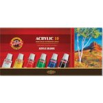 Koh-i-noor akrylové barvy 10 ks x 16 ml 162703 113337 – Zboží Dáma