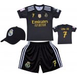 Numberoplus Premium dětský fotbalový dres + fotbalová kšiltovka Real Madrid Black Vinic JR7 Fly Better – Zboží Dáma