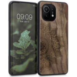 Pouzdro Kwmobile Dřevěné Xiaomi Mi 11 tmavě hnědé