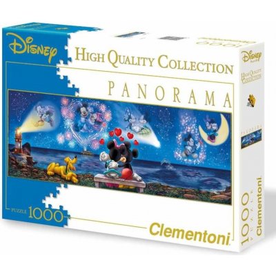 Clementoni Panoramatické Mickey a Minnie 1000 dílků – Zboží Mobilmania