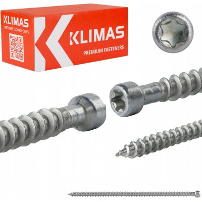 Tesařské vruty 8x200 mm 50 ks torx plný válcový závit Klimas WKFC – Hledejceny.cz
